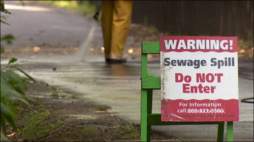 sewage spill graphic