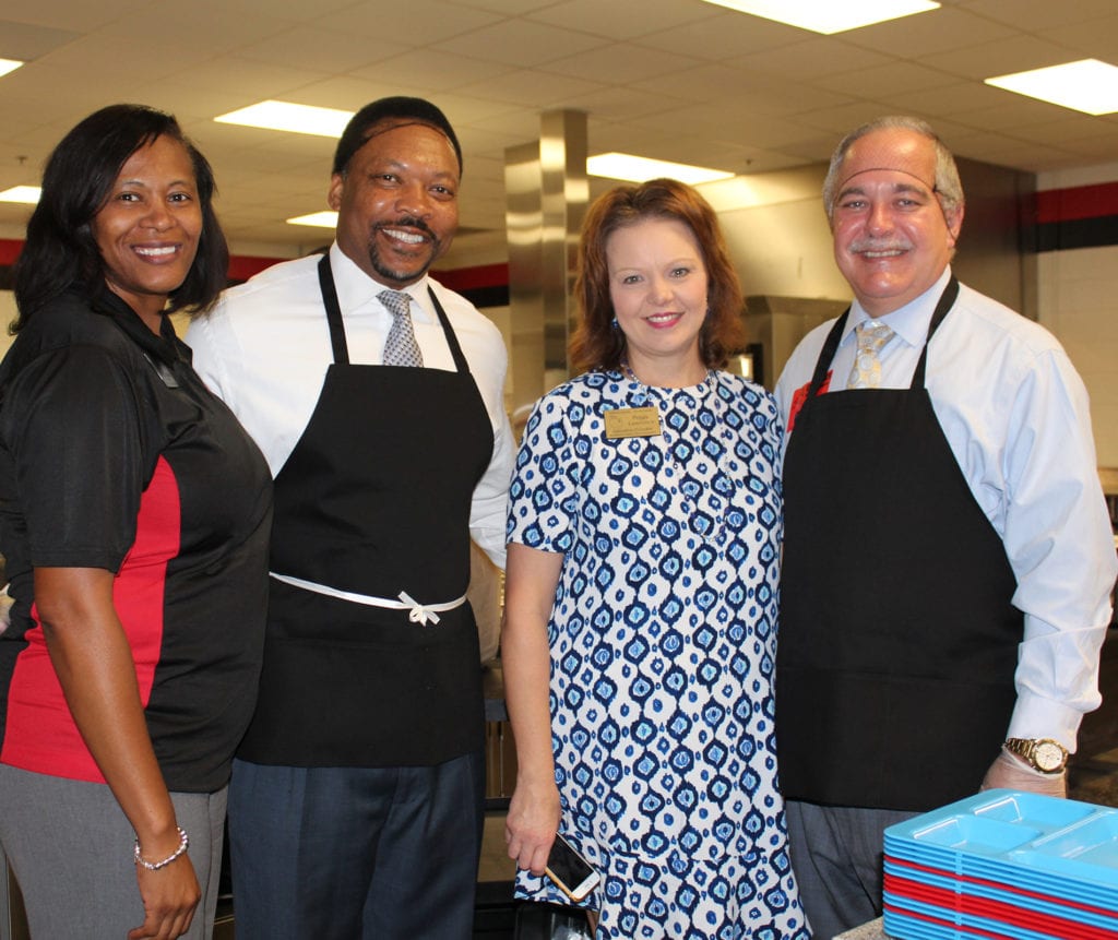 RCPS School Lunch Week CMS Principal Allison Barbour,Probate Judge Clarence Cuthpert,RCPS Sch Nutr Ex Dir Peggy Lawrence,State Supt Richard Woods