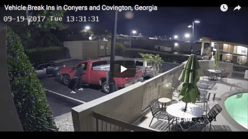 conyers car break in video still
