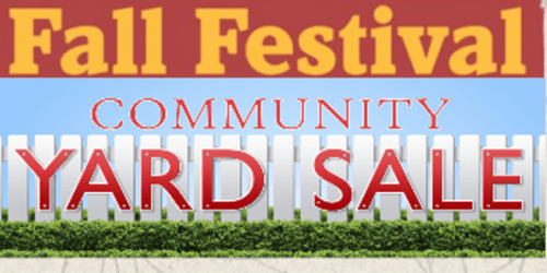 fall festival yard sale