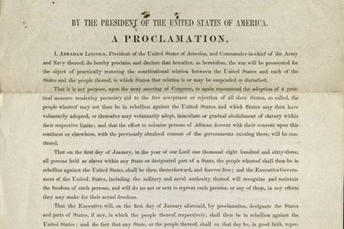 emancipation proclamation