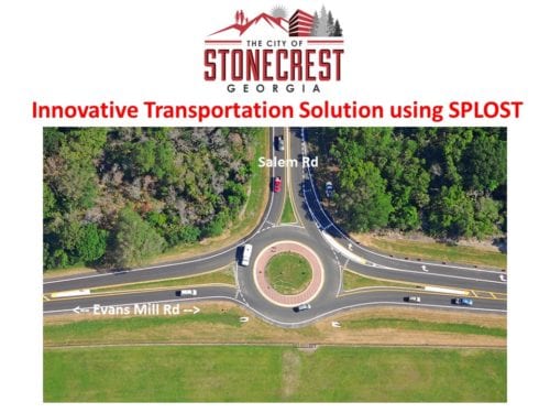 Roundabout on Evans Mill and Salem